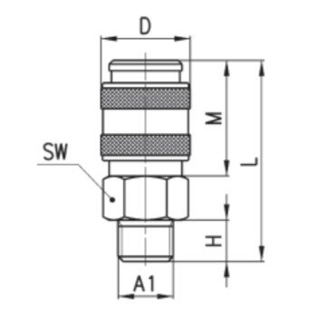 Соединительная розетка 5081 3/8